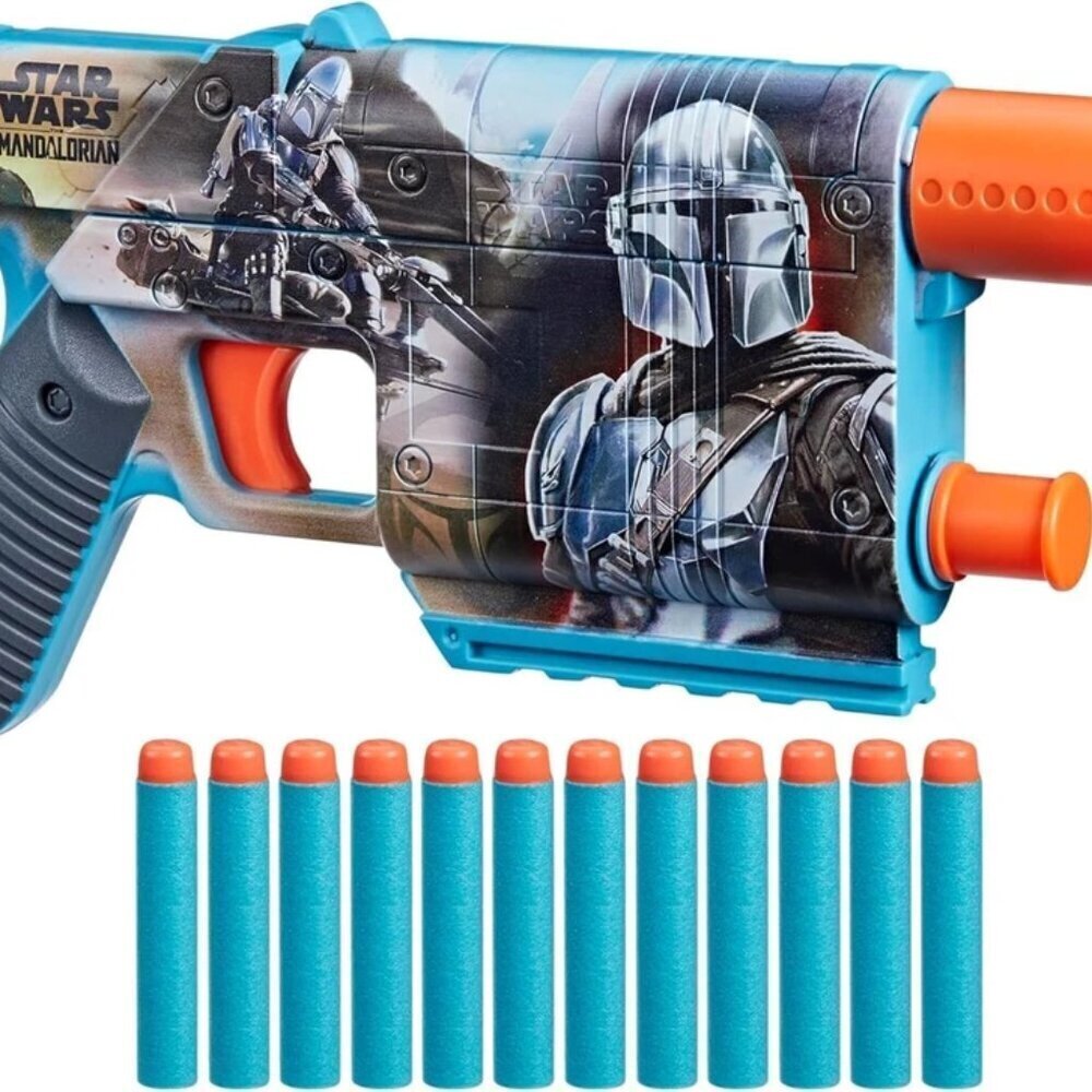 NEW Star Wars NERF The Mandalorian Dart Blaster + 12 Elite Darts - Picture 6 of 6